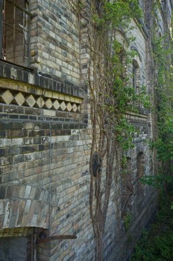 Almanya Halle 'deki Boellberg fabrika binasının yıkıntısı. 