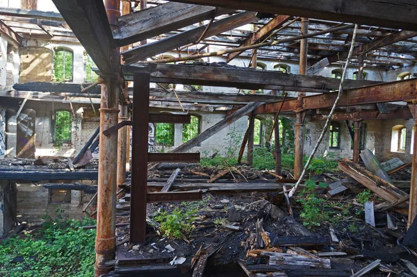 Ruïne Van Het Opslaggebouw Van Het Molencomplex Boellberg Halle Duitsland — Stockfoto