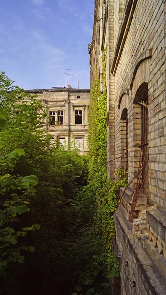 Antiga Moradia Edifícios Armazenamento Complexo Edifícios Boellberger Mill Halle Saale — Fotografia de Stock