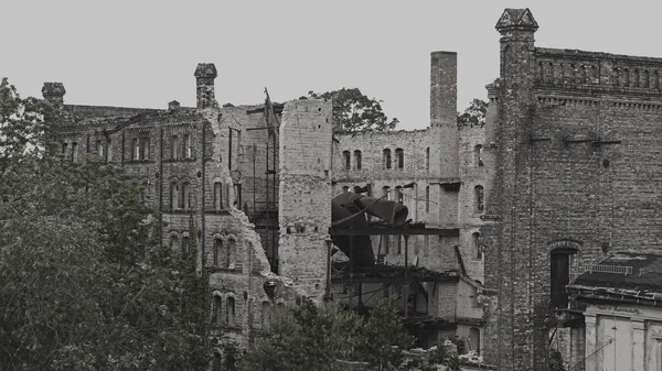 Ruin Från Lagerbyggnaden Boellbergs Brukskomplex Halle Tyskland — Stockfoto