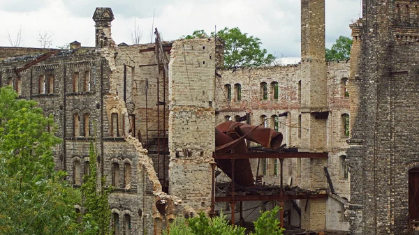 Ruina Del Edificio Almacenamiento Del Complejo Molinos Boellberg Halle Alemania — Foto de Stock