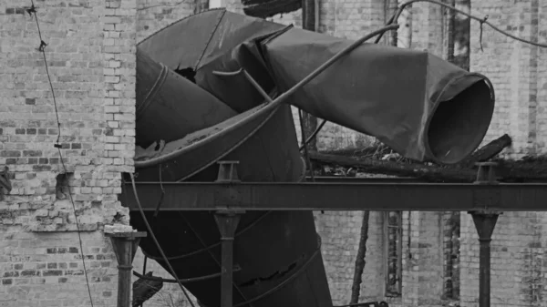 Φίλτρο Κυκλώνα Στην Παλιά Αποθήκη Του Εργοστασίου Του Boellberger Στη — Φωτογραφία Αρχείου