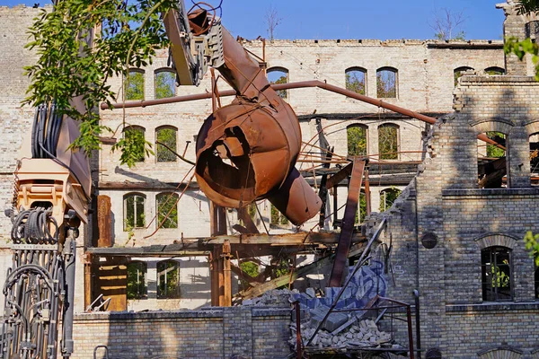 Halle Deki Boellberger Değirmeninin Eski Deposunda Hortum Filtresi — Stok fotoğraf