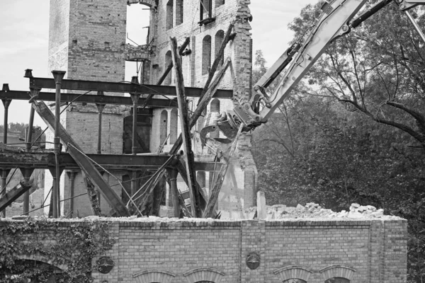 Halle Deki Boellberger Mill Binasının Yıkılması — Stok fotoğraf