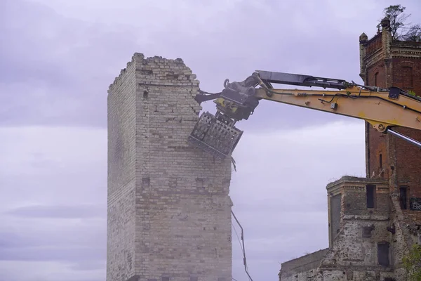 Halle Deki Boellberger Mill Binasının Yıkılması — Stok fotoğraf