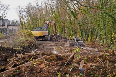 Almanya 'da bir inşaat sahasının hazırlanması