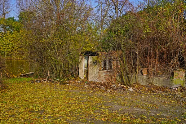 Oud Deel Van Gebouw Met Toilet Halle Saale Duitsland — Stockfoto