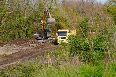 Almanya 'da bir inşaat sahasının hazırlanması