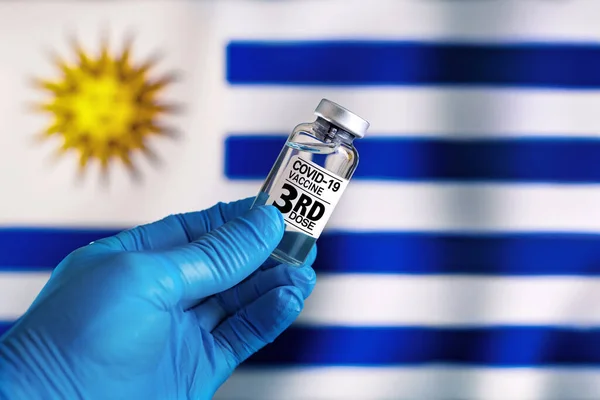 Dritte Dosis Impfstoff Für Covid Zur Auffrischung Der Risikopopulationskrankheiten Uruguay — Stockfoto