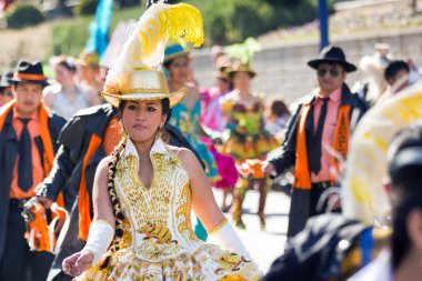 Bolivya karnaval kılık tipycal dans