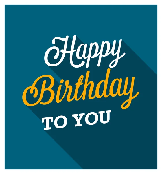 Tarjeta de felicitación feliz cumpleaños. — Vector de stock