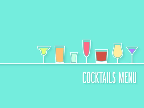 Cocktails auf Papier. — Stockvektor