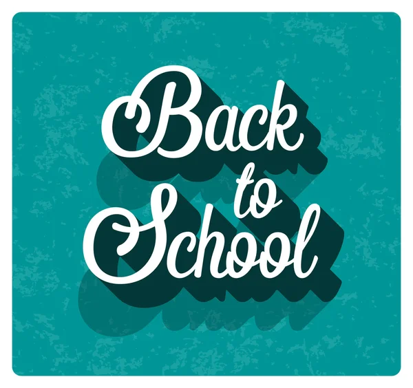 Back to school typographic design. — Stock Vector