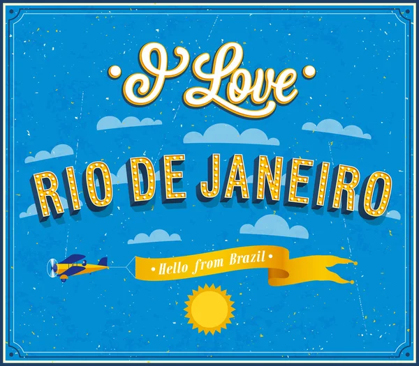 Ik hou van Rio De Janeiro. — Stockvector