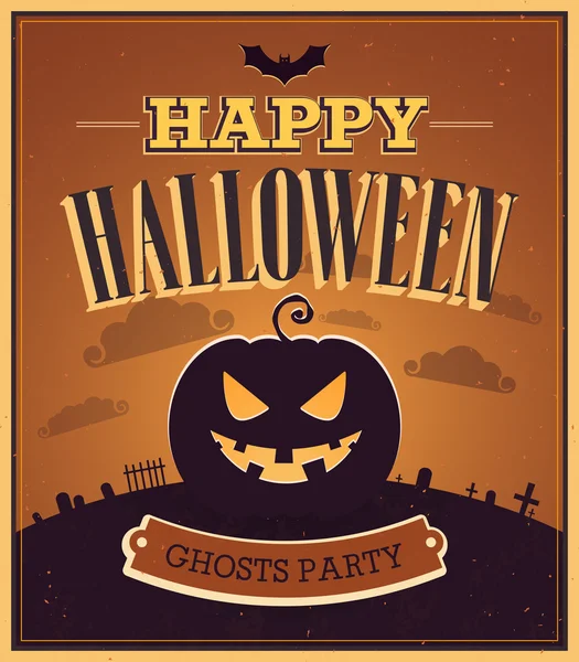 Happy halloween design typograficznych. — Wektor stockowy