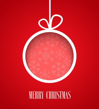 oyuncak asma Noel kağıt kartı.