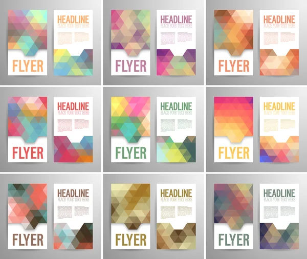 Soyut flyer şablonu metin için yer ile kümesi.