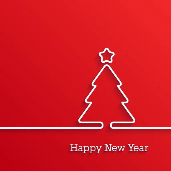 Mutlu yeni yıl kağıt kartpostal.