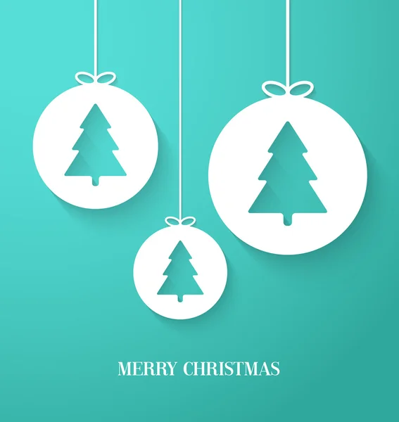 Carte de papier de Noël avec jouet suspendu . — Image vectorielle