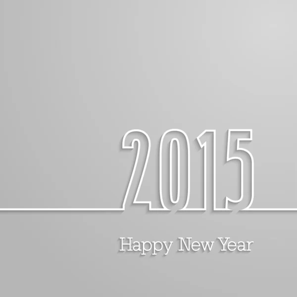 Felice anno nuovo 2015 cartolina di carta . — Vettoriale Stock