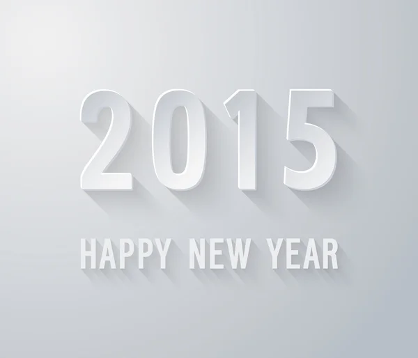 Szczęśliwego nowego roku 2015 papier pocztówka. — Wektor stockowy