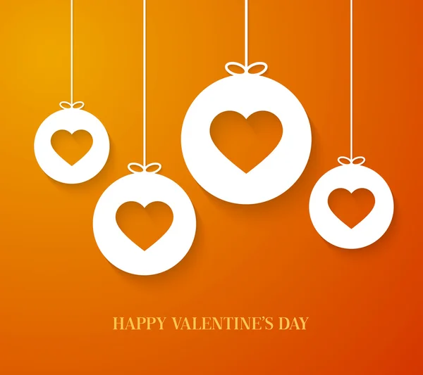 Valentin-nap kártya függő-szívek. — Stock Vector
