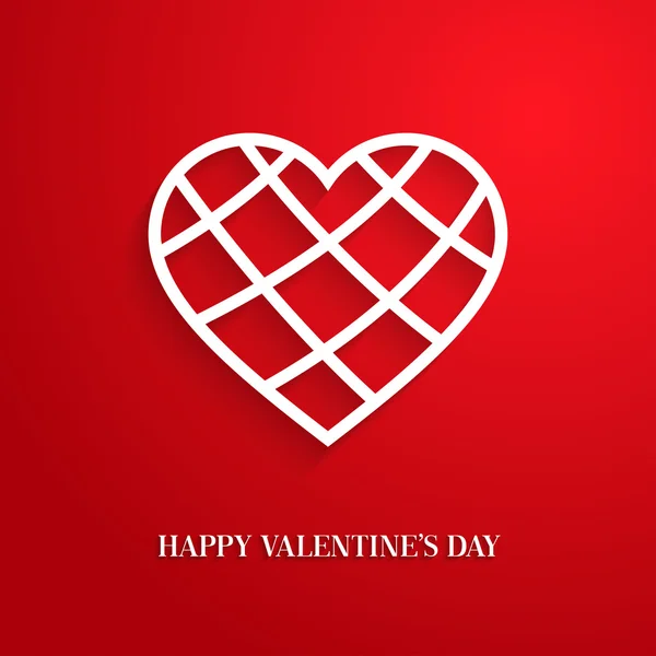 Dia dos Namorados cartão com coração cortado . —  Vetores de Stock