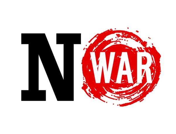 Geen oorlog banner. — Stockvector