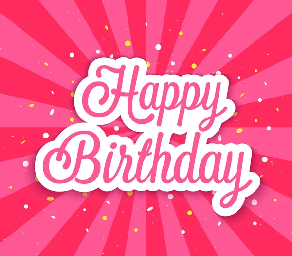 Tarjeta de felicitación feliz cumpleaños. — Vector de stock