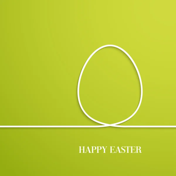Tarjeta de Pascua feliz con huevo de papel . — Vector de stock