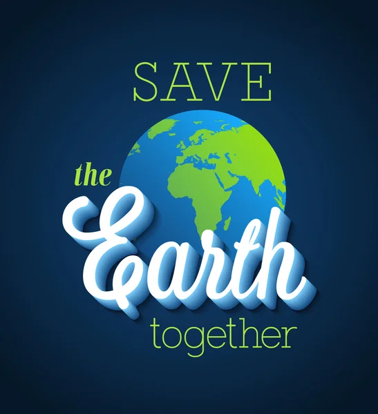Salvar la Tierra juntos . — Archivo Imágenes Vectoriales