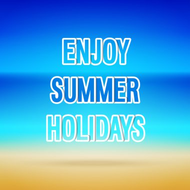 Yaz tatili Tipografik Tasarım sahiptir.