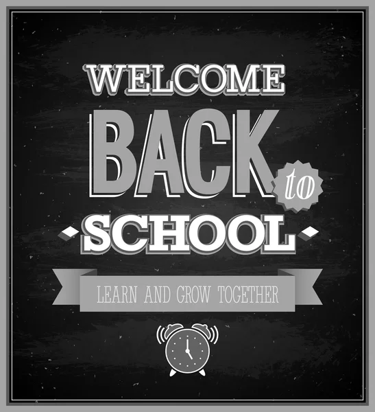 Back To School typographic design. — Stock Vector