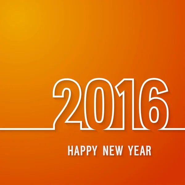 Mutlu yeni yıl 2016 kağıt kartpostal.