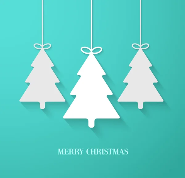 Carte de papier de Noël avec jouet suspendu . — Image vectorielle