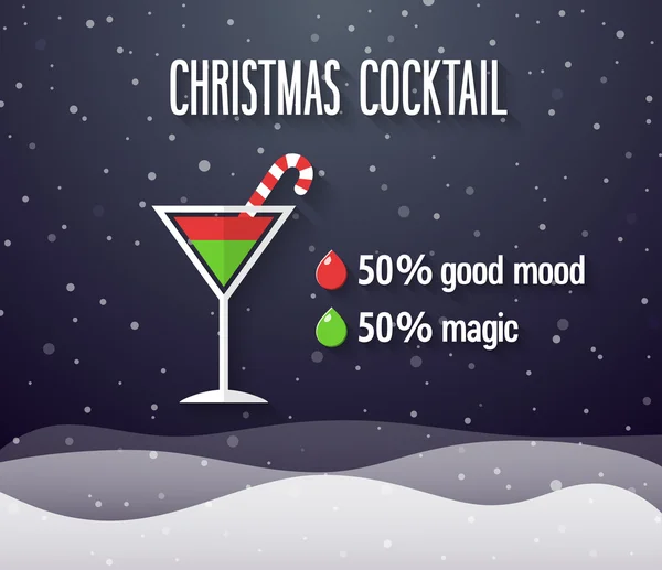 Christmas Creative Cocktail. — Stock Vector
