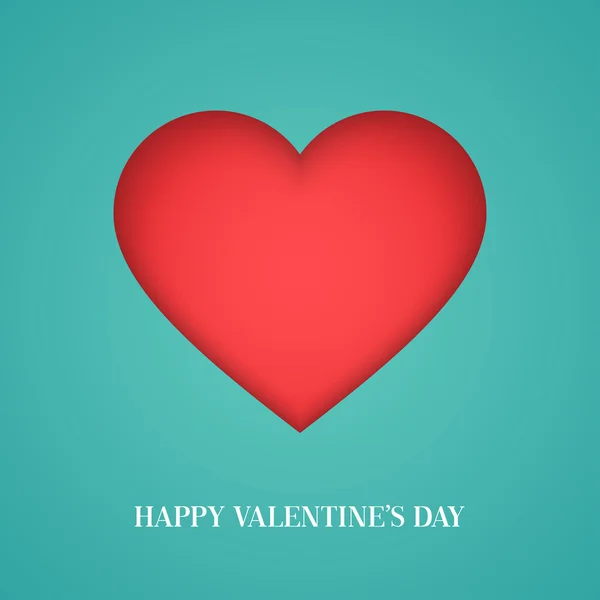 Carte de Saint Valentin avec coeur. — Image vectorielle
