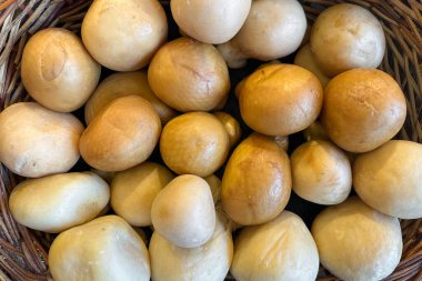 Yığınla zanaatkar peynir tekerlekleri, kırsal alanda doğal kabuklu süt ürünleri..