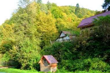 Schei Cvartal, Brasov, Transilvanya 'nın doğusunda. Tipik şehir manzarası. Brasov Romanya 'nın merkezidir. 300.000 kişi..