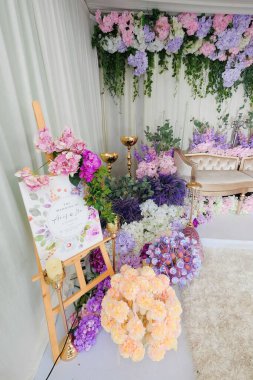 Güzel dekorasyon Malay düğün töreni