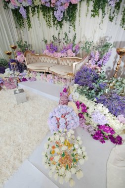 Güzel dekorasyon Malay düğün töreni