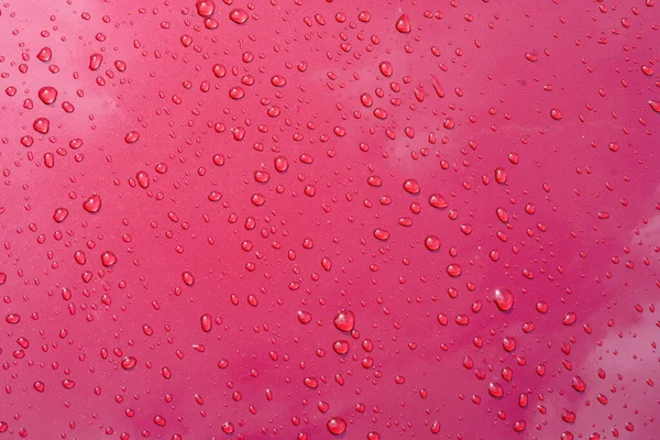 Krople Wody Czerwonym Tle — Zdjęcie stockowe