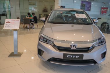 Kuantan, Malezya - 5 Aralık 2020: Kuantan, Malezya 'daki Honda araba galerisi .
