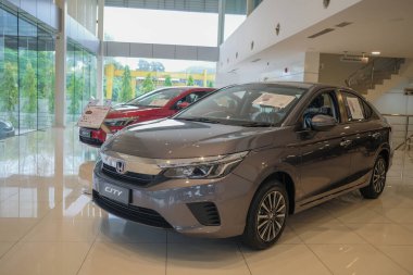 Kuantan, Malezya - 5 Aralık 2020: Kuantan, Malezya 'daki Honda araba galerisi .