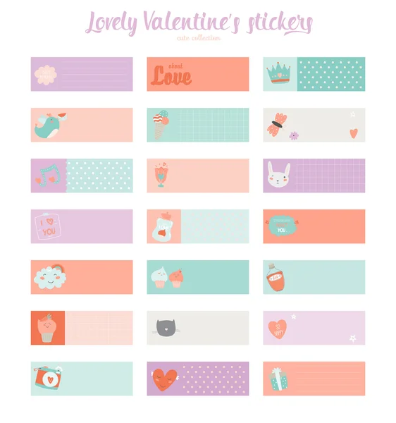 Stickers Saint Valentin — Image vectorielle