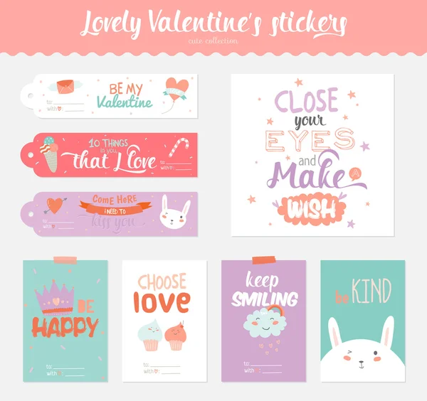 Valentines day  labels template — Stock Vector