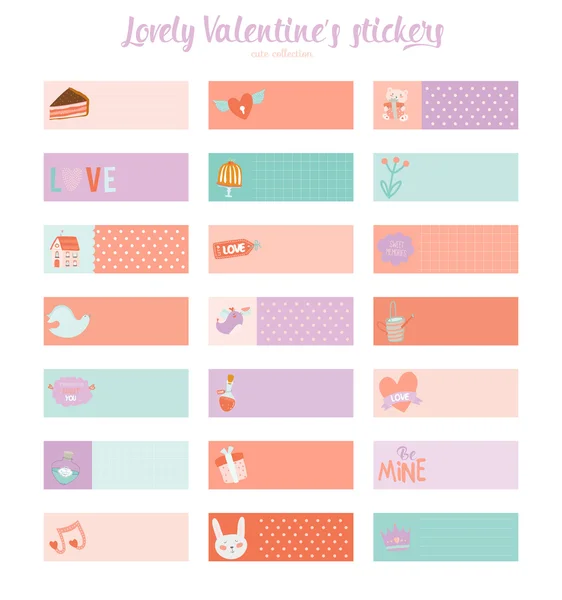 Stickers Saint Valentin — Image vectorielle