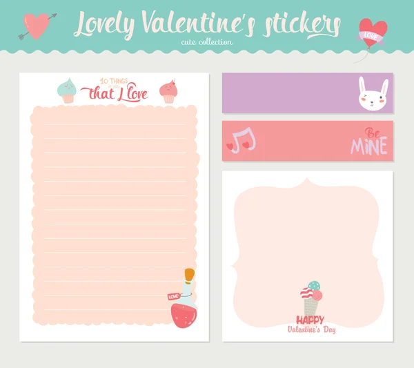 Cute  stickers and labels template — Stock Vector