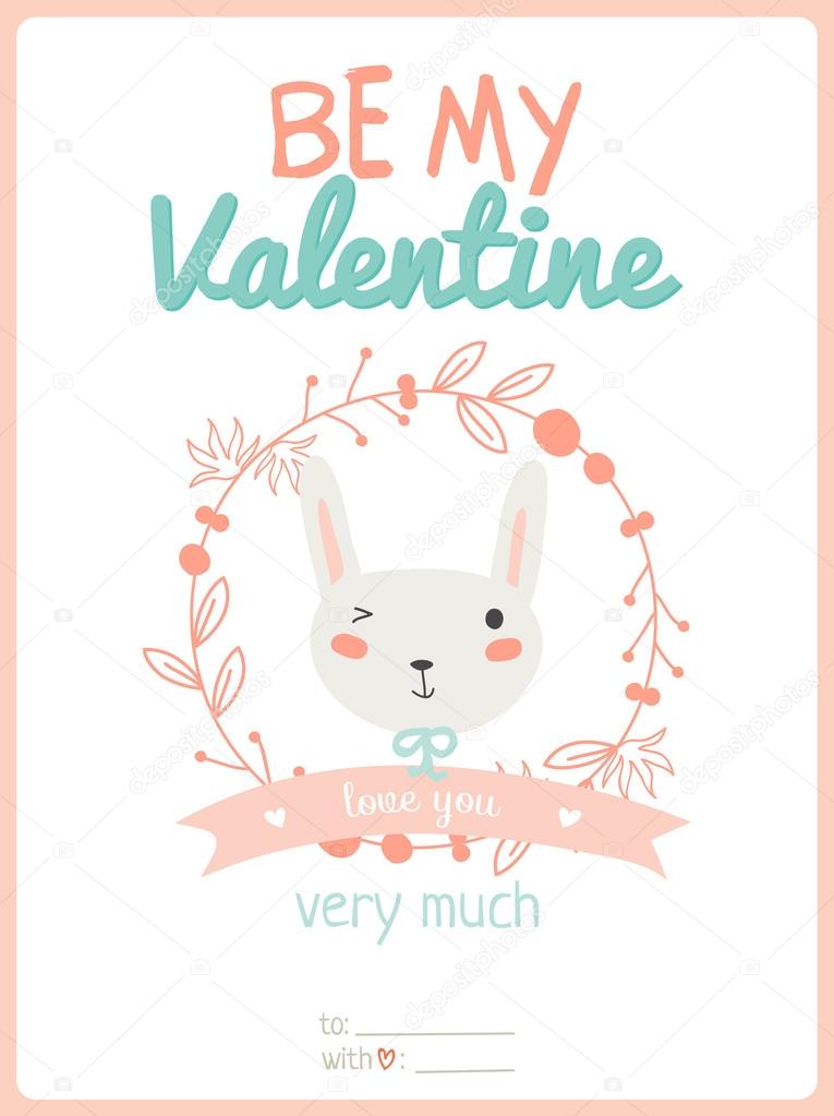 card with cute bunny