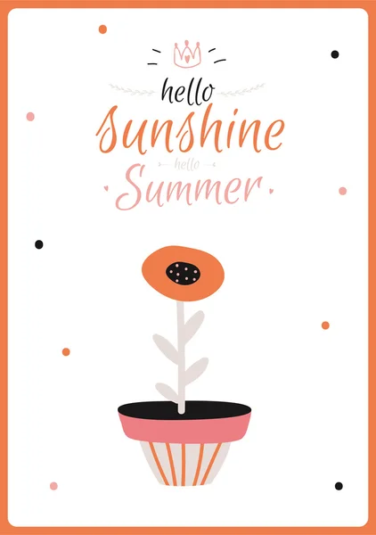 Cute greeting card template — Stock Vector